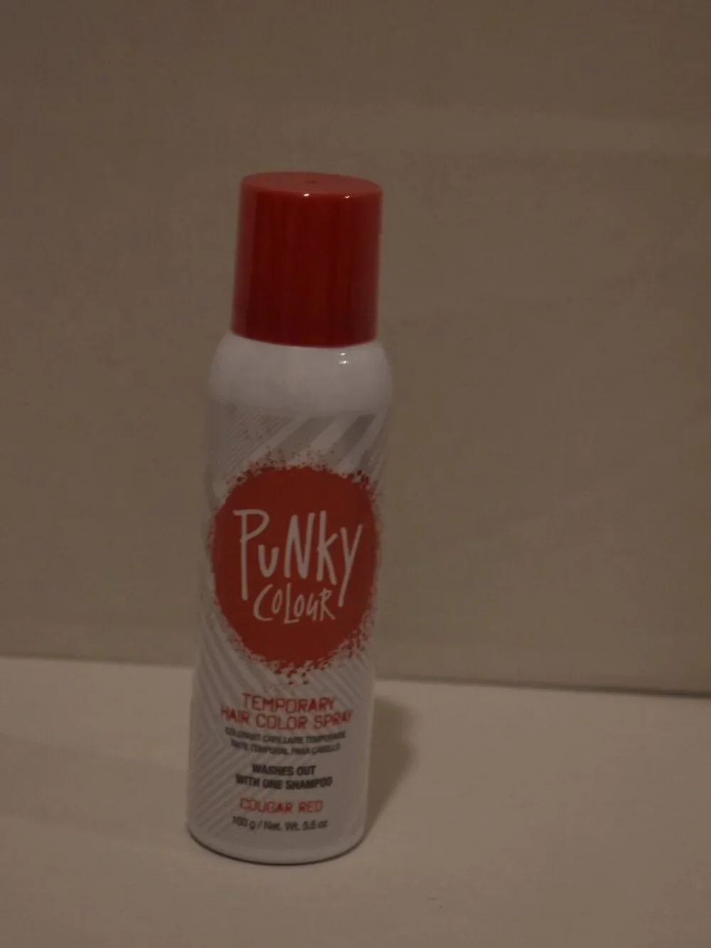 Punky Temporary Hair Color Spray, Cougar Red, Non-Damaging Spray-On Hair Dye
